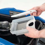 scrubber filter being replaced